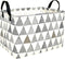 KUNRO Rectangle Toy Bin Waterproof storage organizer for Nursery Hamper Home decor Closet Kids Bedroom Laundry Baby Gift Shelf Baskets(Gray triang...