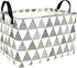 KUNRO Rectangle Toy Bin Waterproof storage organizer for Nursery Hamper Home decor Closet Kids Bedroom Laundry Baby Gift Shelf Baskets(Gray triang...