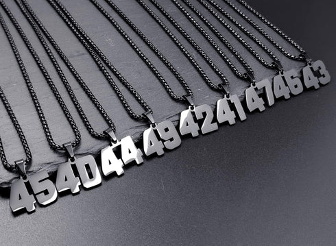 MUERDOU Number Necklace for Men Athletes Number Chain Stainless Steel Jersey Pendant Personalized Sports Jewelry Gift for Men Basketball Baseball ...