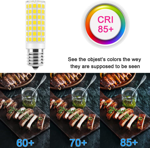 E17 LED Bulb Dimmable, 7W Microwave Oven Bulbs, 120V 60W Incandescent Equivalent, Natural White 4000K, Fit for Whirlpool Maytag GE Kenmore LG Micr...