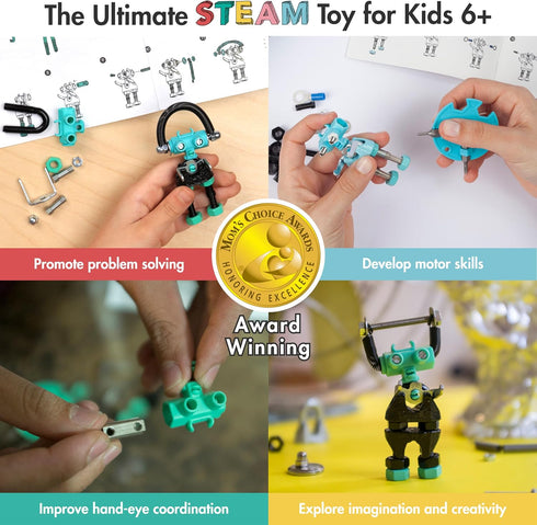 BabaBit Build Your Own Robot Toy Construction Set, Educational STEM Activities Learning Kit, Creative Build and Play Model Kit Steam Toys for 6 7 ...