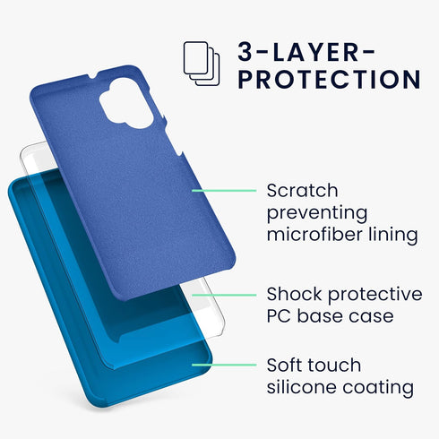 kwmobile Case Compatible with Samsung Galaxy A32 5G Case - TPU Silicone Phone Cover with Soft Finish - Blue Reef...