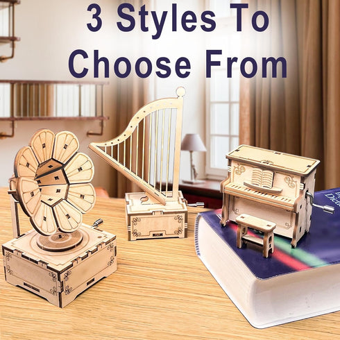 CYAZOO 3D Wooden Puzzle for Adults Music Box-DIY Musical Instrument Piano Model Building Kits-Hands Craft for Home and Office Decoration-Best Gift...