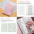 100 Envelopes Saving Challenge Binder, A5 Money Saving Budget Binder with Cash Envelopes - Savings Challenges Book to Save $5,050 - Pink...