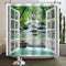 Baocicco Nature Landscape Shower Curtain Summer Forest River Jungle Waterfall Lake Window Scenery Shower Curtains Decorative for Bathroom Waterpro...