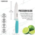 Farberware Ceramic Chef Knife with Custom-Fit Blade Cover, Razor-Sharp Kitchen Knife with Ergonomic, Soft-Grip Handle, Dishwasher-Safe, 6-inch, Aq...