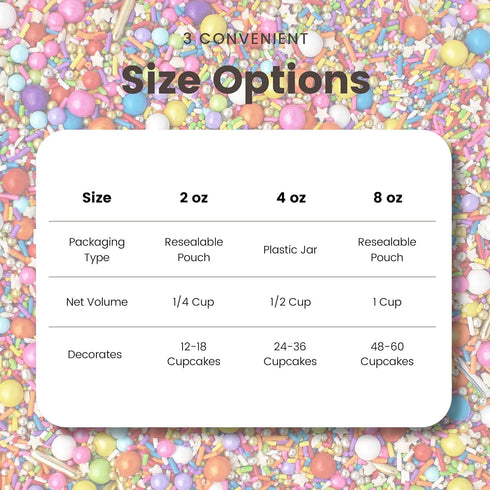 Sprinkle Pop Rainbow Road Sprinkle Mix| Blend of White Red Orange Yellow Green Blue Pink Purple Rainbow Sprinkles Made in USA for Decorating Birth...