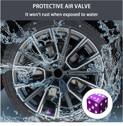 5 PCS Dice Style Tire Valve Stem Caps, Aluminum Dice Car Valve Stem Covers, Leakproof Auto Tire Dust Caps, Universal Vehicle Exterior Accessories ...