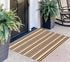 Front Outdoor Door Mat 2'x3',Tan Black Striped Outdoor Rug Machine Washable Cotton Layered Door Mat Entryway Throw Rug for Indoor Entrance...