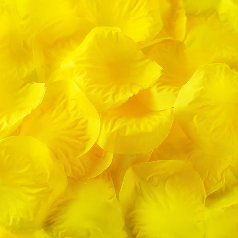 Super Z Outlet Silk Fabric Flower Mini Rose Petals for Weddings (1000 Pieces) (Yellow)...