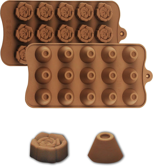 homEdge Truffle Mold, Set of 4 Packs Food Grade Non-Stick Silicone Jelly Chocolate Candy Ice Molds...