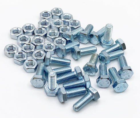 20 Sets - Auger Shear Pins Bolts and Nuts fits Series HS1132 HS624 HS828 HS928 HS724 95701-06016-00 94001-06200-0S Snow Blowers, silver...