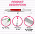 Syringe Pens - 12 Pack - Retractable Ballpoint Pens with 6 Colors - Perfect for School, Parties, Nurse Gifts and Medical-Themed Presents...