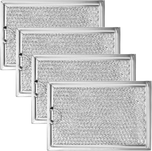 WB06X10309 Microwave Oven Grease Filter 7-5/8 x 5" Compatible with GE WB06X10359 Microwave Filter Replacement Parts by AMI PARTS (4 Packs)...