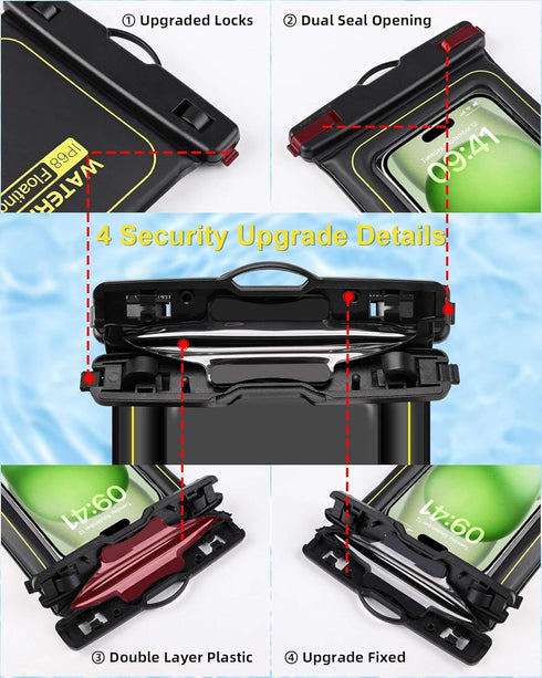 IP68 Waterproof Phone Pouch Floating: 2024 Cruise Ship Essentials Travel Must Haves Dry Bag for Vacation Beach Kayak Boat Accessories, Water proof...