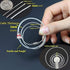 bayite Pack (100) Stainless Steel Wire Keychains Cable, Key Rings, Heavy Duty Luggage Tags Loops Tag Keepers 2mm Twist Barrel (Cable Length: 6 inc...
