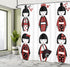 Ambesonne Ethnic Shower Curtain, Unique Geisha Dolls in Folkloric Costumes Outfits Hair Sticks Kimono Art Image, Cloth Fabric Bathroom Decor Set w...
