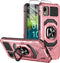 for Nokia C110 Phone Case with Tempered Glass Screen Protector,Military Grade Heavy Duty Shockproof Protective Cover,with Ring Kickstand Full-Body...