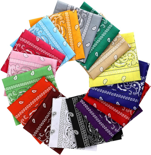 16pcs Bandanas Multi-Purpose Party Outdoor Favor Scarf Headband Handkerchiefs for Unisex Women Men Boy Girls...