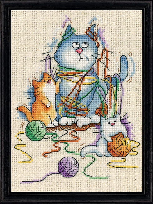 Design Works Crafts All Strung Out Counted Cross Stitch Kit, 5 by 7"...