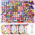 1000PCS Polymer Clay Beads Bracelet Making kit, 24 Style Cute Fun Beads Flower Animal Rainbow Eye Charms for Jewelry Necklace Earring Making DIY A...
