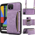 Phone Case for Google Pixel 4 Wallet Cover with Crossbody Shoulder Strap and Leather Credit Card Holder Pocket Slim Stand Cell Accessories Mobile ...