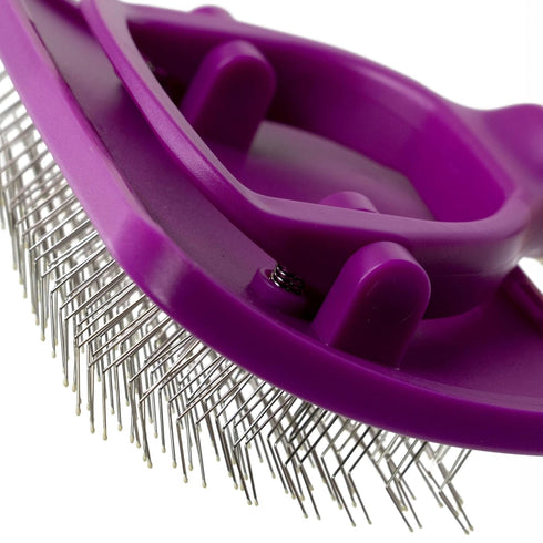 Pivoting Slicker Brush, Brush Head Moves, Soft Pin Slicker, Protects Skin, Prevents Irritation, Effortless Brushing of Shedding Dogs, Detangles an...
