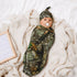 Autumn Hunting Tree Camo Baby Newborn Swaddle Blanket with Beanie Hat Set, 100% Cotton Receiving Blankets Sleep Sack for Boy & Girl Newborn Shower...