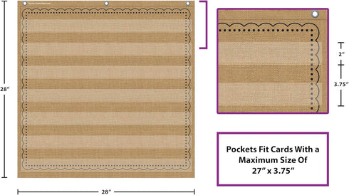 Teacher Created Resources Burlap 7 Pocket Chart (28" x 28") - 20837...