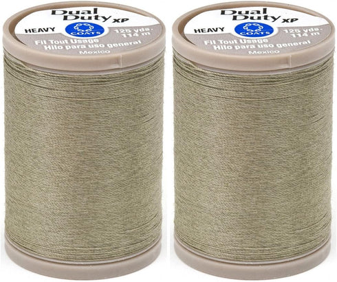 2-Pack - COATS & CLARK Dual Duty XP Heavy Thread, 125-Yard, Green Linen...