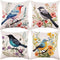 HOSTECCO Bird Floral Throw Pillow Covers 16x16 inch Set of 4 Waterproof Outdoor Pillow Cases Farmhouse Decorative Cushion Covers for Sofa Couch......