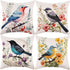 HOSTECCO Bird Floral Throw Pillow Covers 16x16 inch Set of 4 Waterproof Outdoor Pillow Cases Farmhouse Decorative Cushion Covers for Sofa Couch......