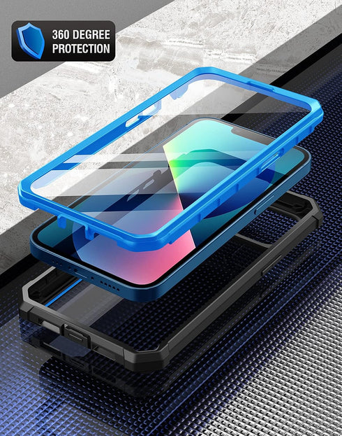 Poetic Guardian Series Case Compatible with iPhone 13 6.1 inch, Full-Body Hybrid Reinforced Shockproof Protective Rugged Clear Bumper Cover Case w...