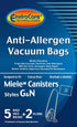 EnviroCare Replacement Allergen Vacuum Cleaner Dust Bags made to fit Miele AirClean 3D Canisters Style GN 5 Pack with 2 Filters...