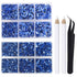 LPBeads 6400 Pieces Hotfix Rhinestones Lt Sapphire Flat Back 5 Mixed Sizes Crystal Round Glass Gems with Tweezers and Picking Rhinestones Pen...