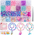 Qinzave 802Pcs Bracelet Making Kit for Girls Mermaid Beads for Jewelry Making Assorted Sizes 6mm 8mm Jewelry Making Kit with Mermaid Shell Pendant...