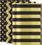 MIAHART 60 Pcs Gold Black Tissue Paper Bulk 3 Style Decorative Metallic Wrapping Paper for Birthday Weddings Christmas Party Decoration, DIY Arts ...