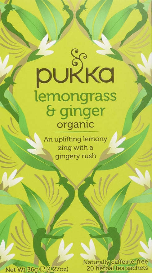 PUKKA Organic Lemongrass Ginger Tea, 20 CT...