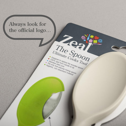 Zeal Scratch Non-Stick Cooking Spoon, Silicone, Cream, 30 cm...