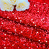 Sequin Fabric Red Glitter Fabric Stretch Velvet Fabric by The Yard 1 Yard Mermaid Sequins Fabric Large Sequins Christmas Fabric for Sewing Dress S...