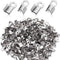 Syhood 300 Pieces 304 Stainless Steel Fold Over Cord Ends Cord Crimp Tips Fold-Over End Caps Leather Ribbon Clasp Tips Jewelry Connector for Jewel...