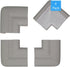 KidKusion Jumbo Corner Cushion | Made in USA | Taupe | 4 Pack | Furniture and Corner Protector...