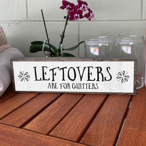 Thanksgiving Wood Signs (Medium - Wood And Metal, Leftovers Are For Quitters)...
