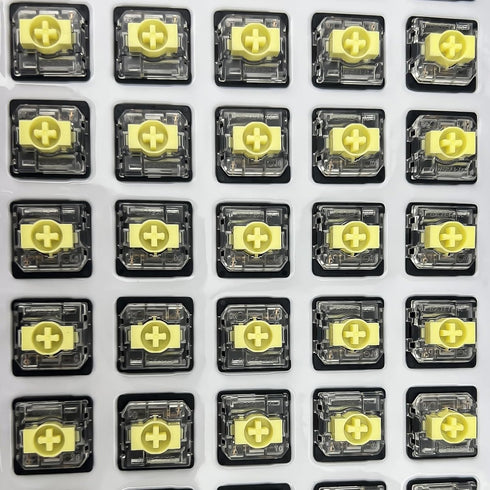 GATERON KS-33 Low Profile Banana Keyboard Switches,Tactile 3-Pin 65gf RGB LED Factory Pre-lubed Key Switches for MX Mechanical Keyboard (Banana 72...