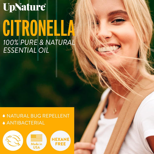 UpNature Citronella Essential Oil 4oz – 100% Pure Citronella Oil for Natural Mosquito Repellent Spray & Soap...