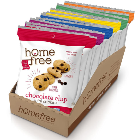 Homefree Mini Cookies Variety Pack, Gluten Free, Nut Free, Vegan, Cookie Snack Packs, School Safe and Allergy Friendly Snack (Pack of 10)...