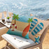 Set of 4 Summer Beach Throw Pillow Covers 18x18 Starfish Palm Tree Seaside Scenery Decorative Pillowcase Outdoor Waterproof Cushion Cases for Couc...