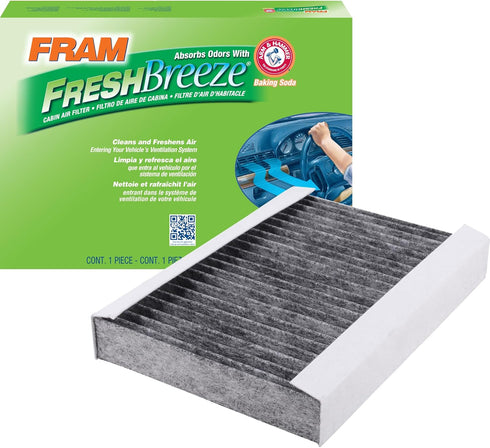 FRAM Fresh Breeze Cabin Air Filter with Arm & Hammer Baking Soda, CF11810 for Jeep / Fiat Vehicles...
