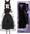 Girls Black Doll, 11.5 inch Girls Halloween Christmas Dolls, Soft Body & Black Hair, Black Dress & Accessories...