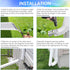 2 Pcs Gutter Extension Hinge, Gutter Downpipe Extension Hinge, Downspout Extension Flip-Up Hinge,Easy DIY Install on Any Size Rectangle or Square ...